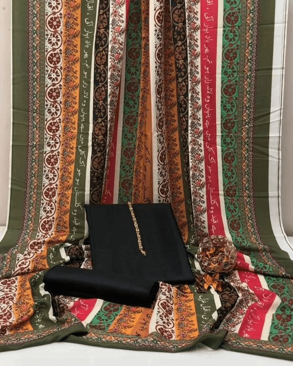 Phool Stripe Kataan Silk Suit By Sastaae - Sastaae