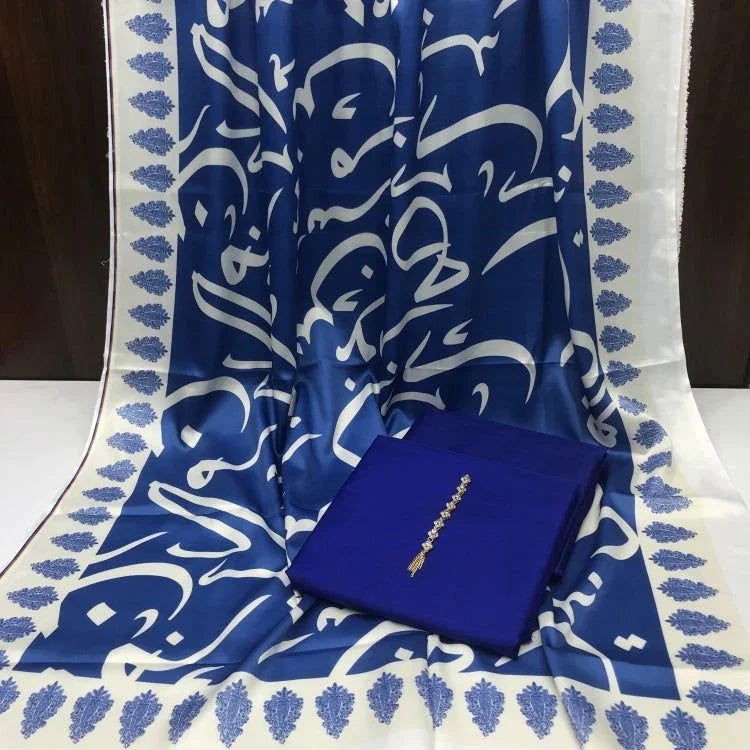 Be-Qaida Kataan Silk Suit By sastaae - Sastaae