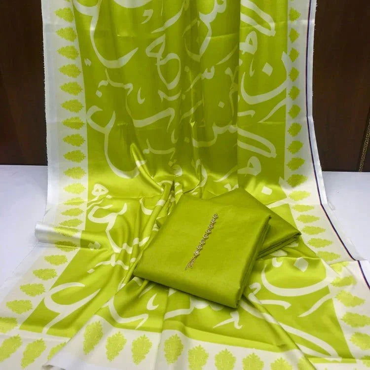 Be-Qaida Kataan Silk Suit By sastaae - Sastaae