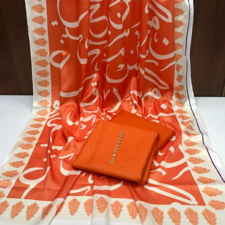 Be-Qaida Kataan Silk Suit By sastaae - Sastaae