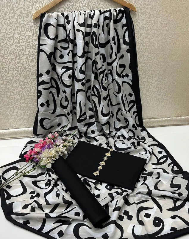 Hujoom Kataan Silk Suit By SastaaE - Sastaae