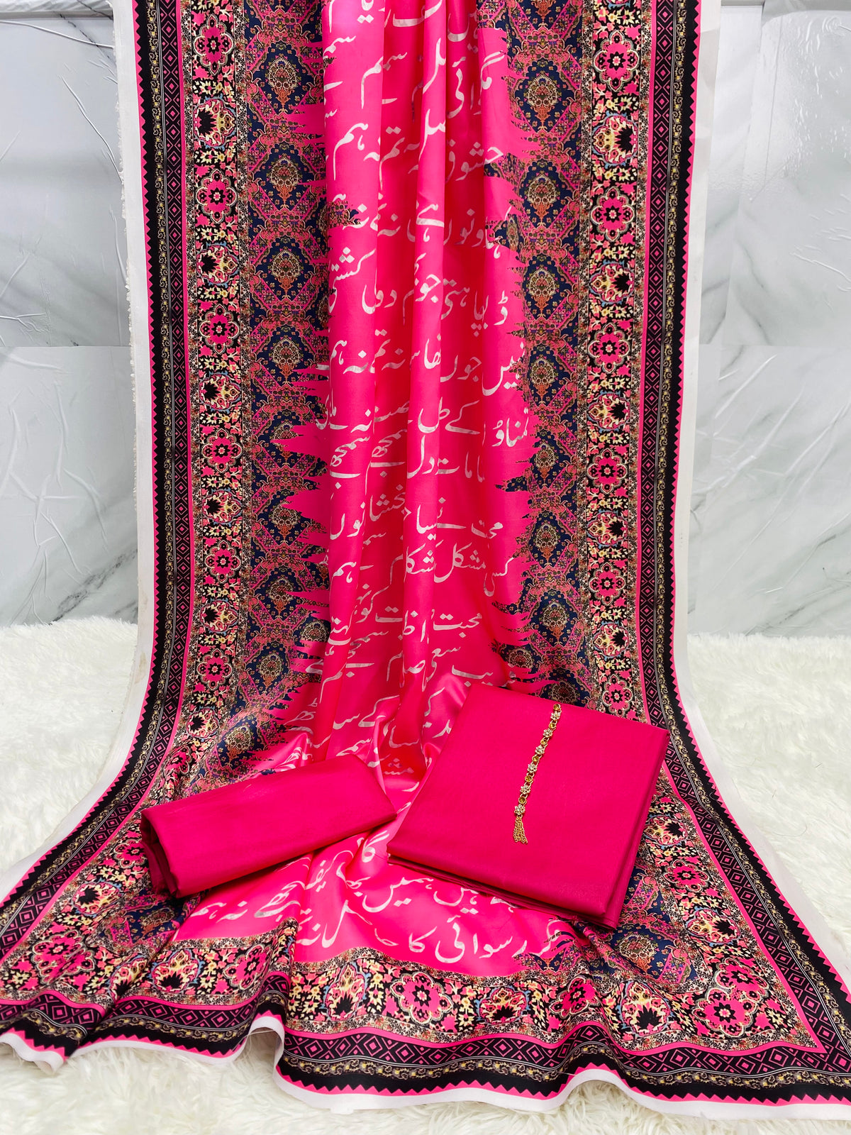 Manzil Kataan SIlk Suit By Sastaae