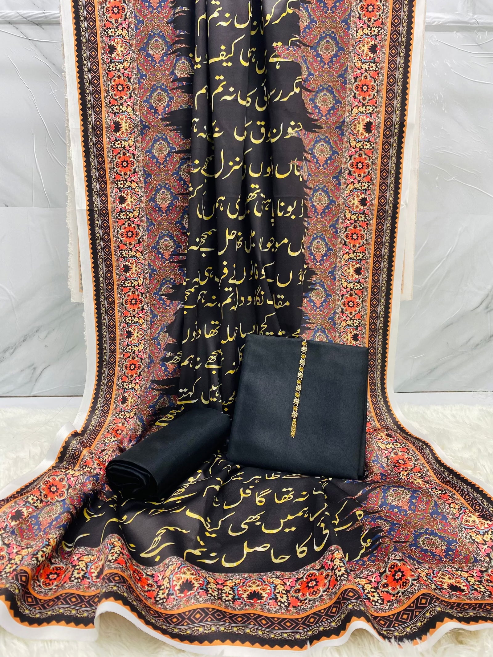 Manzil Kataan SIlk Suit By Sastaae - Sastaae