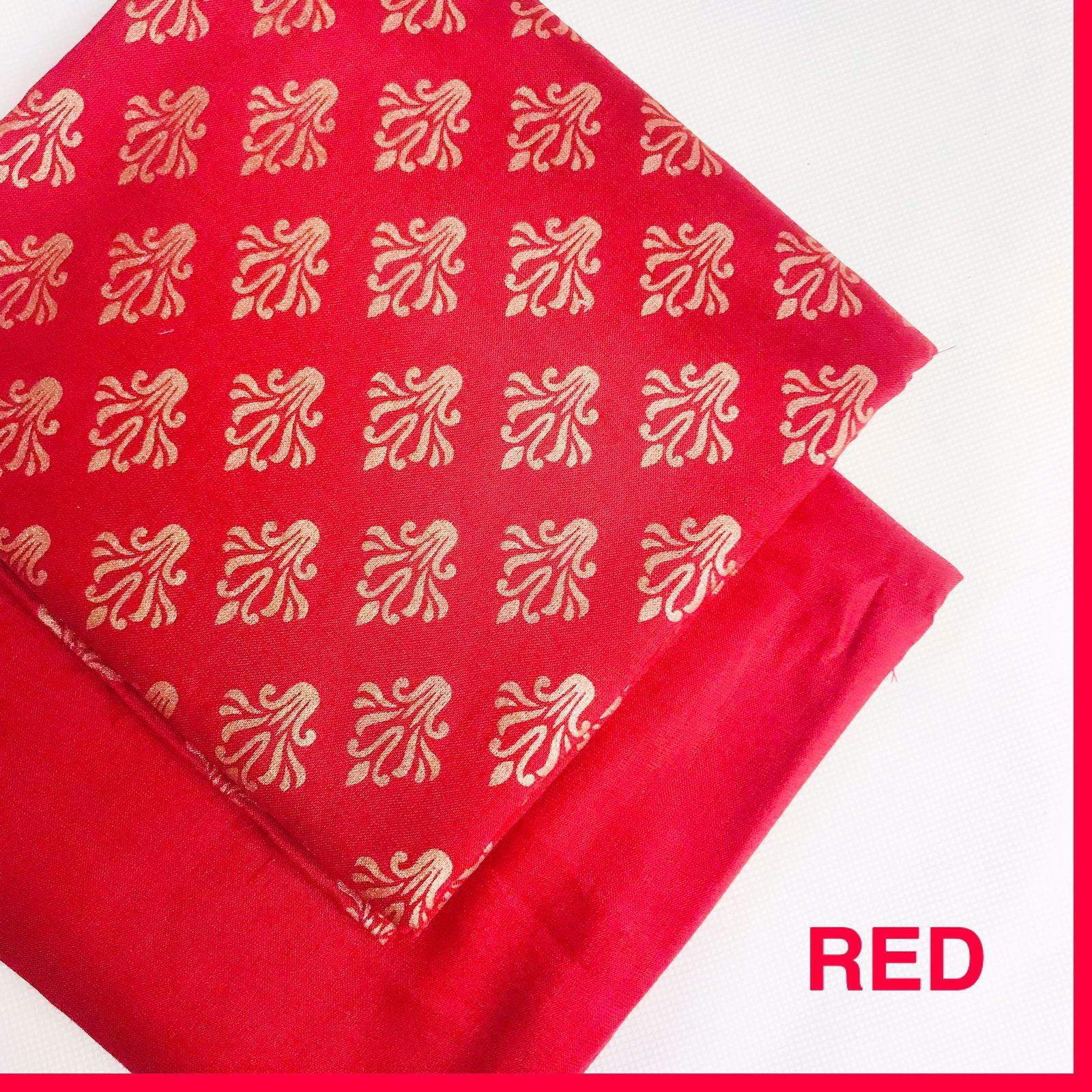 SastaaE Unstitched 2pc Printed Dress on Lilen fabric for Girls and Women - Flower - Sastaae