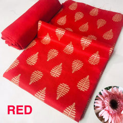 SastaaE Unstitched 2pc Printed Dress on Lilen fabric for Girls and Women - Tree - Sastaae