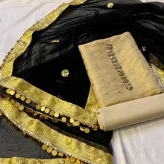 Sastaae Mysoori Suit 3 Pieces Net Gotta Work Duppatta With Mysoori Hand Work Shirt & Mysoori Shabnum Touser - sastaae