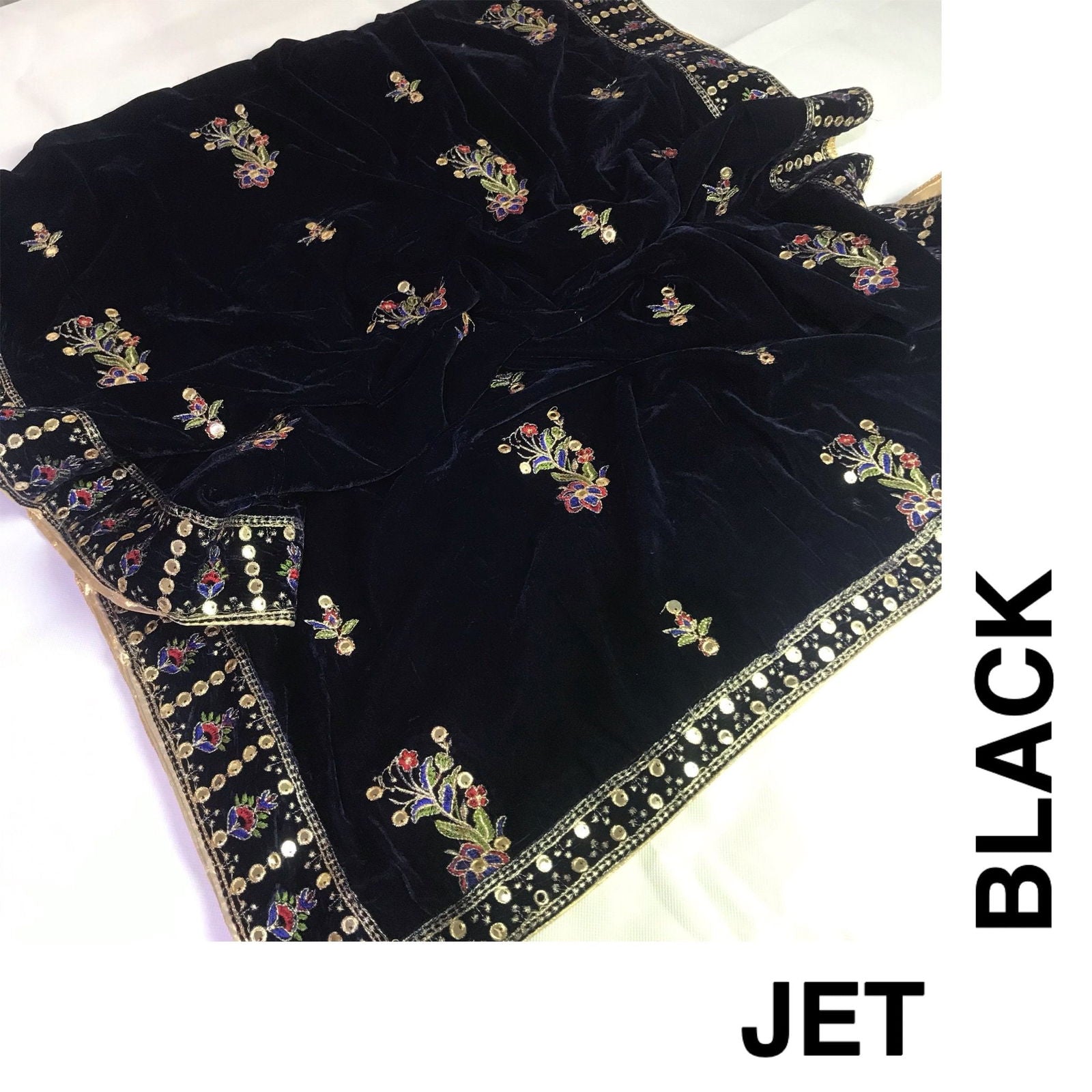 Velvet Emb Shawl By Sastaae - Sastaae