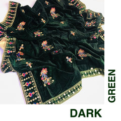 Velvet Emb Shawl By Sastaae - Sastaae