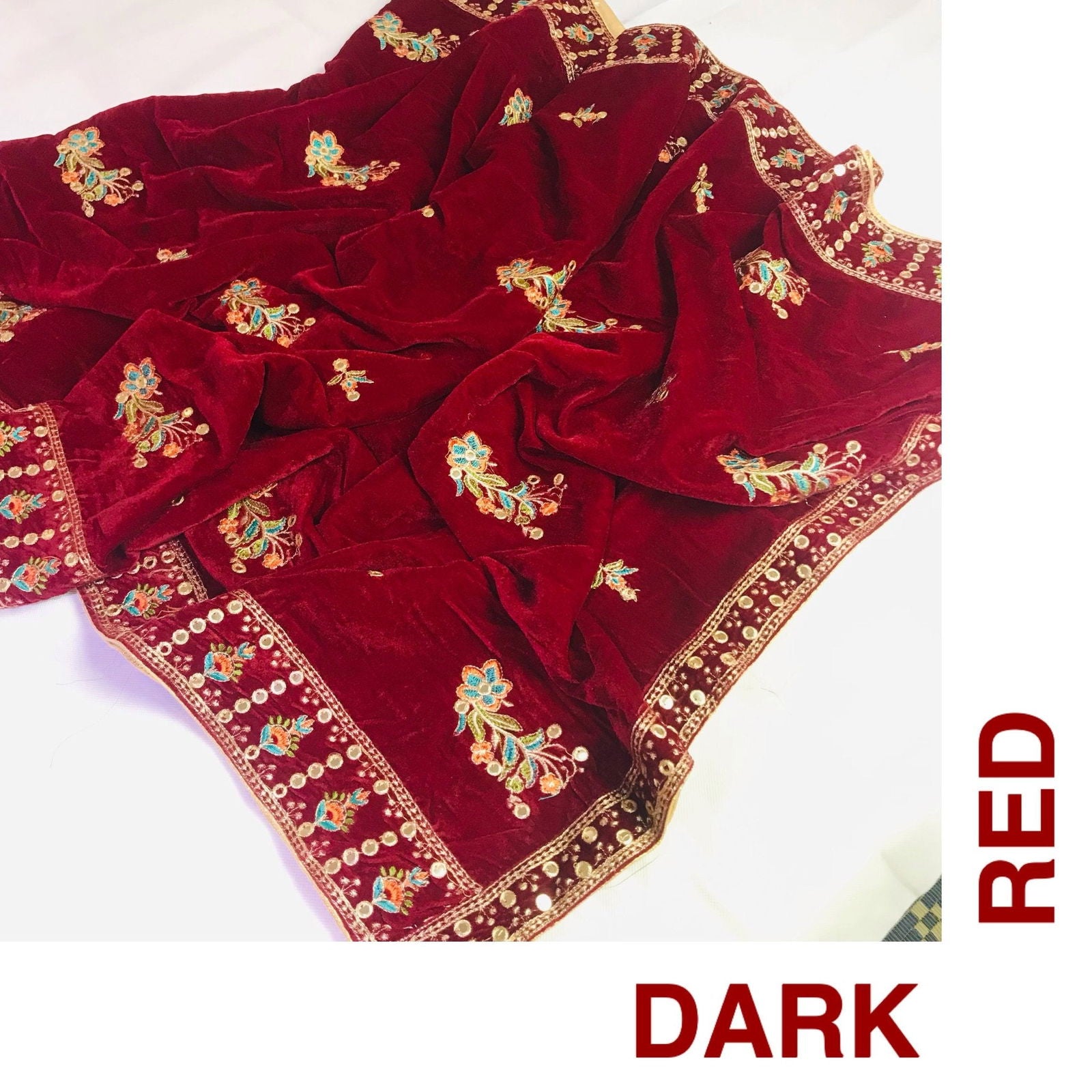 Velvet Emb Shawl By Sastaae - Sastaae