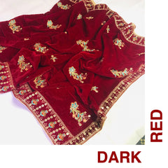 Velvet Emb Shawl By Sastaae - Sastaae